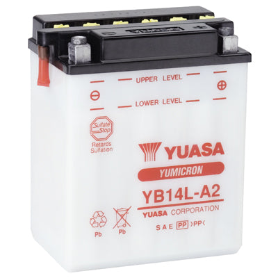 Batteri, Yuasa. YB14-A2, med syrepakke