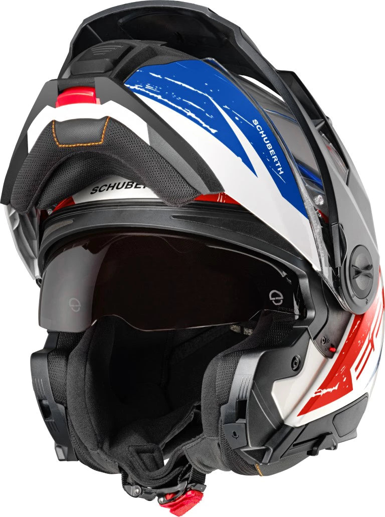 Hjelm, Schuberth. E2 Explorer Blue (Rød / hvit / blå)