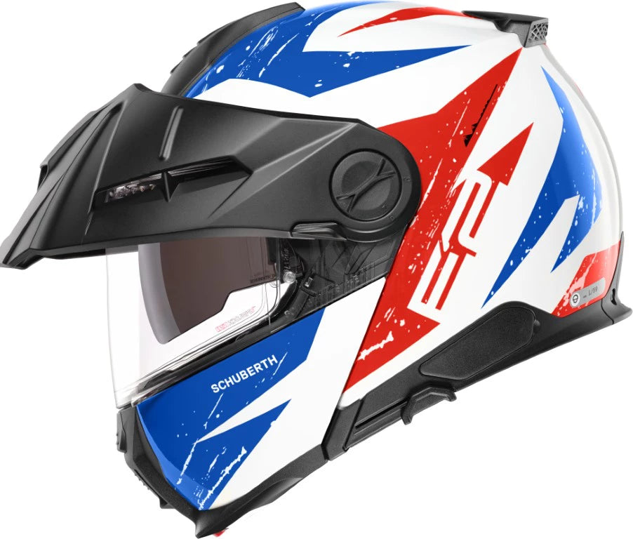 Hjelm, Schuberth. E2 Explorer Blue (Rød / hvit / blå)