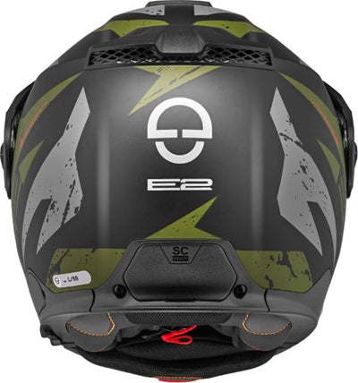 Hjelm, Schuberth. E2 Explorer Green (Matt svart/grønn/grå)