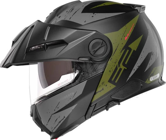 Hjelm, Schuberth. E2 Explorer Green (Matt svart/grønn/grå)