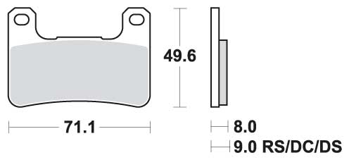 Bremseklosser (foran), SBS 806HS