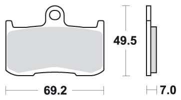 Bremseklosser (foran), SBS 782HS