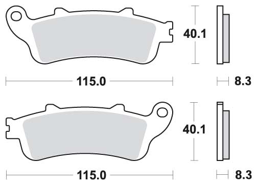 Bremseklosser, front,  SBS 735 HS