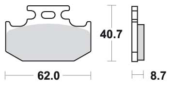 Bremseklosser (bak), SBS 632. RSI Sinter