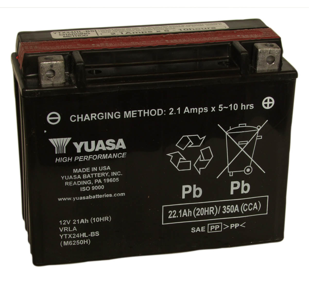 Batteri, Yuasa. YTX24HL-BS, med syrepakke