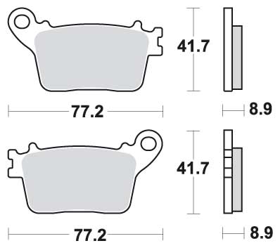 Bremseklosser (bak), SBS 834LS