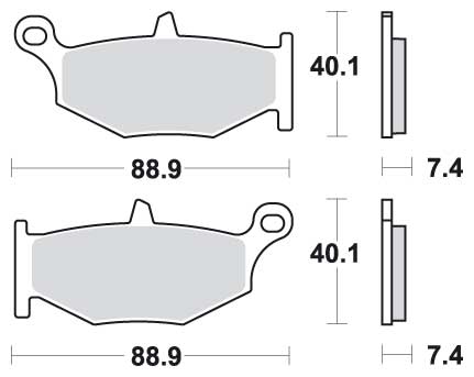 Bremseklosser (bak), SBS 833LS