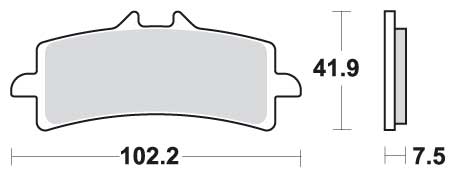 Bremseklosser (foran), SBS 841HS