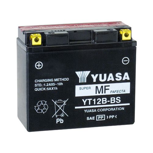 Batteri, Yuasa. YT12B-BS, med syrepakke