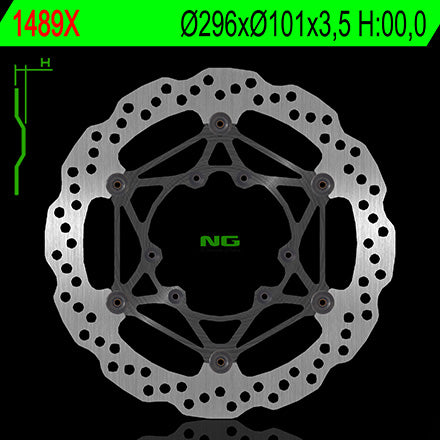 Bremseskive (Ø296mm, foran). NG Brake Disc