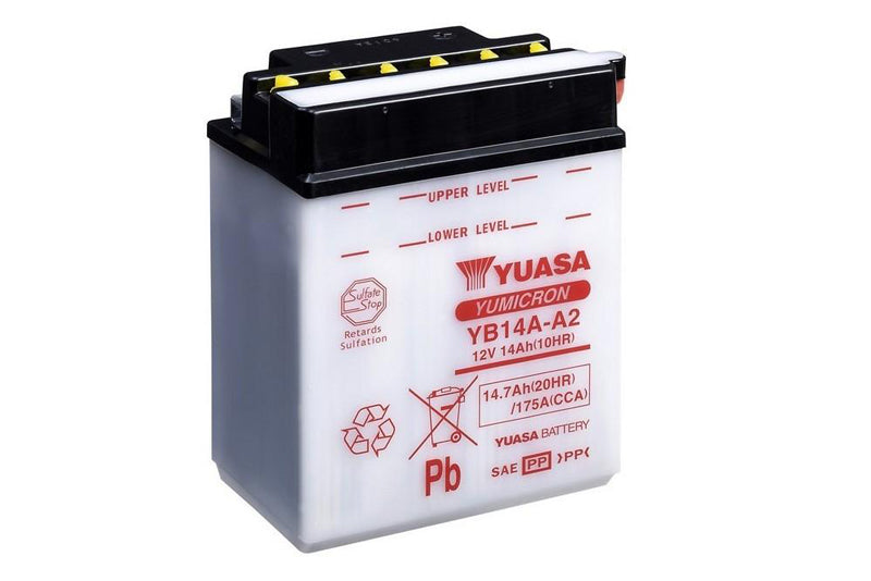 Batteri, Yuasa, YB14A-A1, med syrepakke