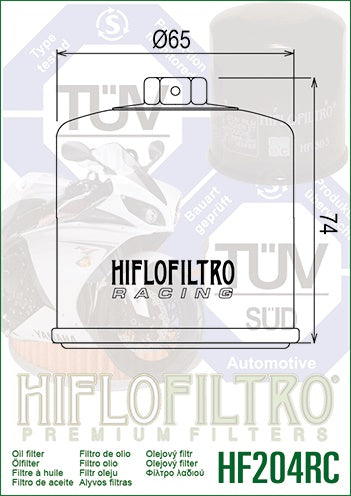 Oljefilter, Hiflo. HF204RC Racing