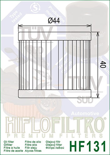 Oljefilter, Hiflo. HF131