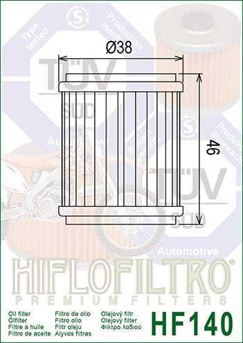 Oljefilter, Hiflo. HF140