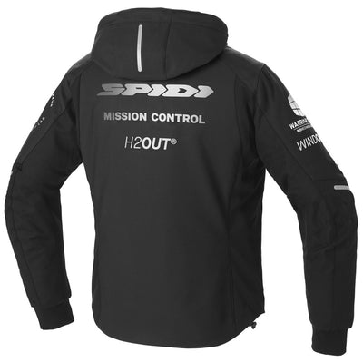 Jakke, Spidi, Armor H2OUT, Hoodie (Svart/Hvit)