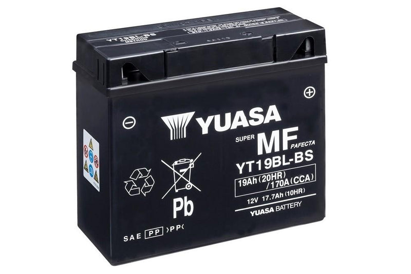 Batteri (12 volt), Yuasa. YT19BL-BS, med syrepakke