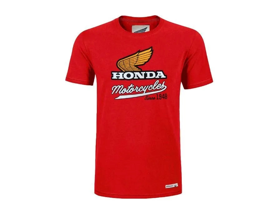 T-skjorte, Honda. Motorcycle Vintage (Rød)