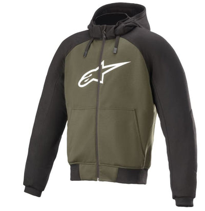 Jakke, Alpinestars, Hoodie Chrome (Svart/Grønn)