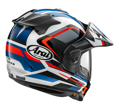 Hjelm, Arai Tour-X5 Discovery Blue (Hvit / blå / svart / rød)