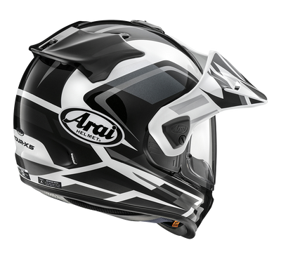 Hjelm, Arai. Tour X5 Discovery White (Svart / hvit / grå) Adventurehjelm